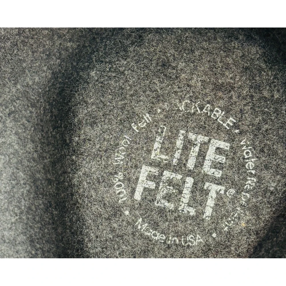 Cabela's Original Lite Felt Hat Mens L Gray Wool Packable Water Repellent USA
